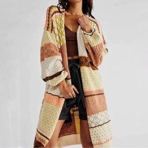 Black Tape Patchwork Cardigan- Small